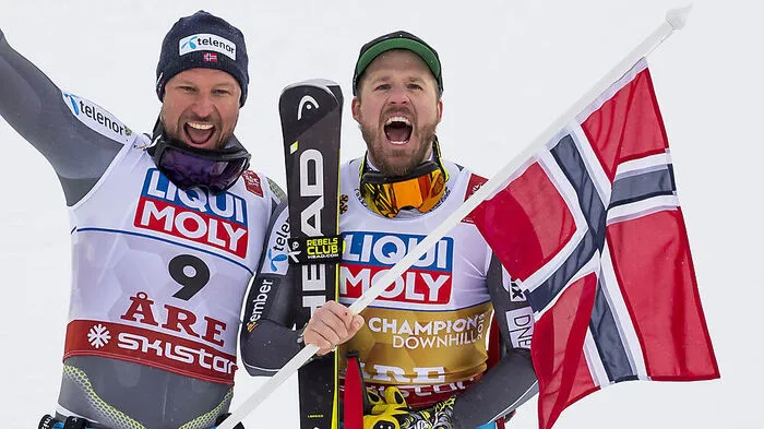 Aksel Lund Svindal (links) und Kjetil Jansrud