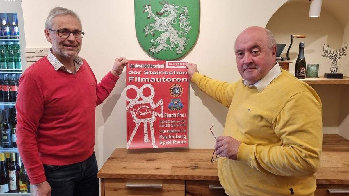 Christian Graff und Günther Agath vom Filmklub Kapfenberg: Am kommenden Wochenende tragen sie die Film-Landesmeisterschaft aus