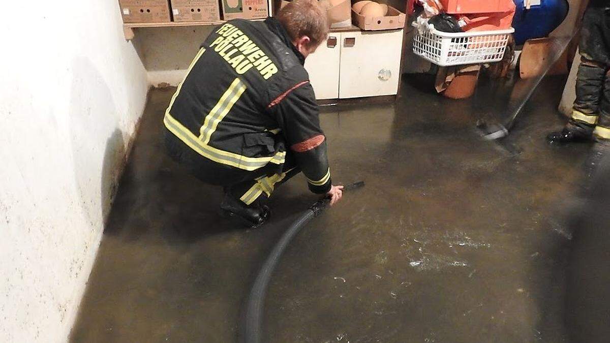 114 Mitglieder der Feuerwehr waren in Pöllau während und nach dem Unwetter im Einsatz