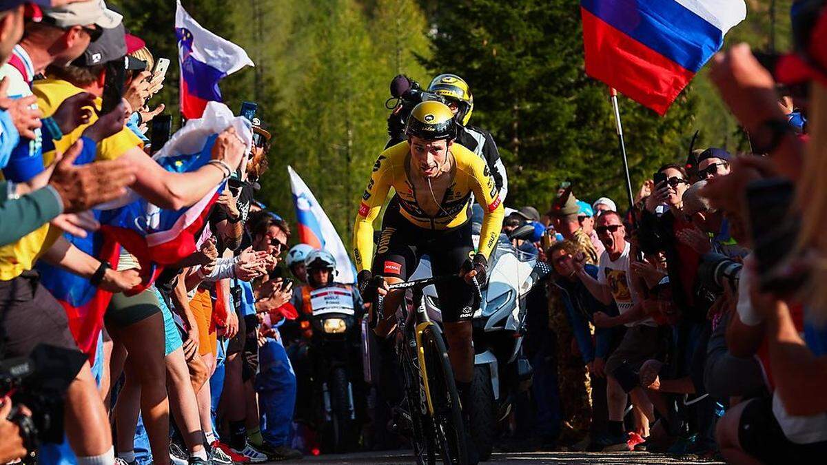 Der Slowene Primož Roglič fuhr auf der engen, steilen Strecke auf den Monte Lussari zum Giro-Sieg