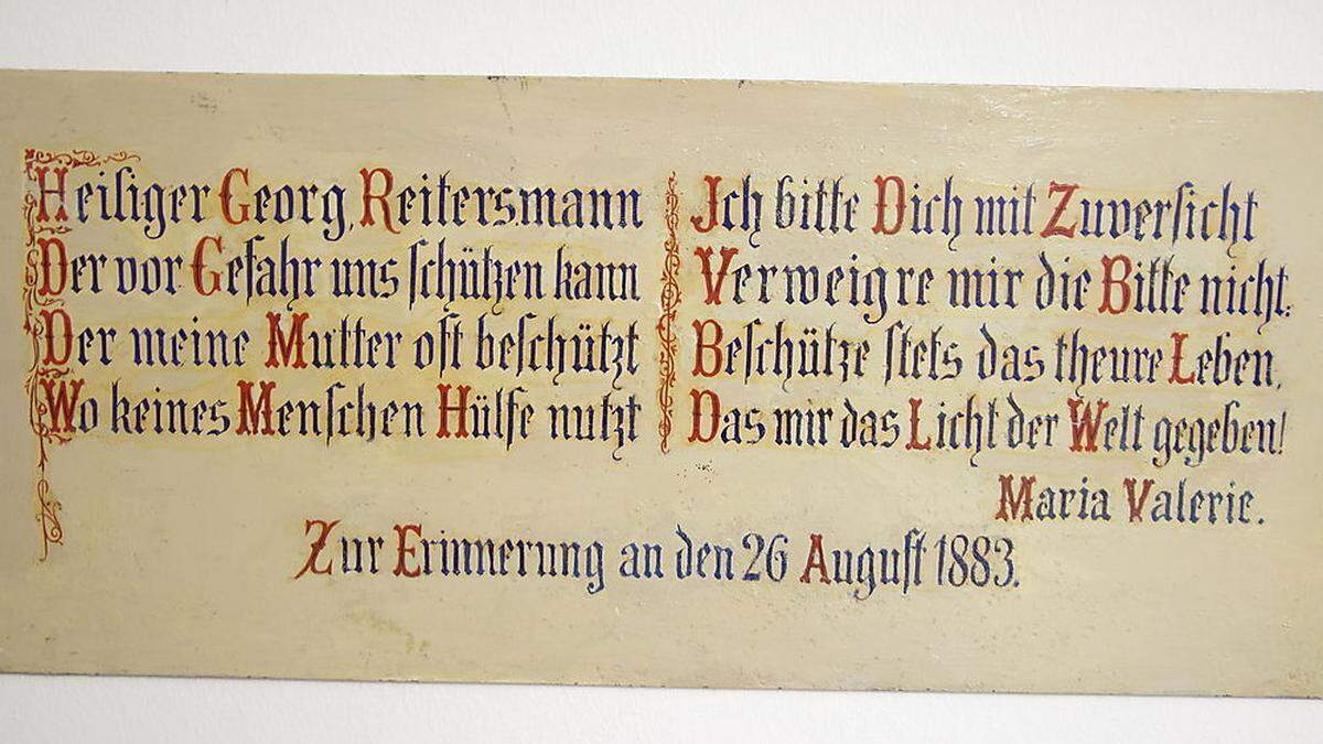 Das Dankgedicht von Marie Valerie, der Tochter von Kaiserin Elisabeth