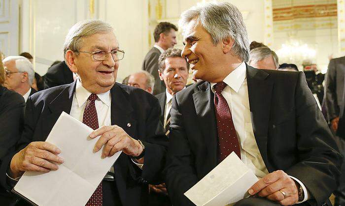 Ari Rath 2013 mit dem damaligen Bundeskanzler Werner Faymann