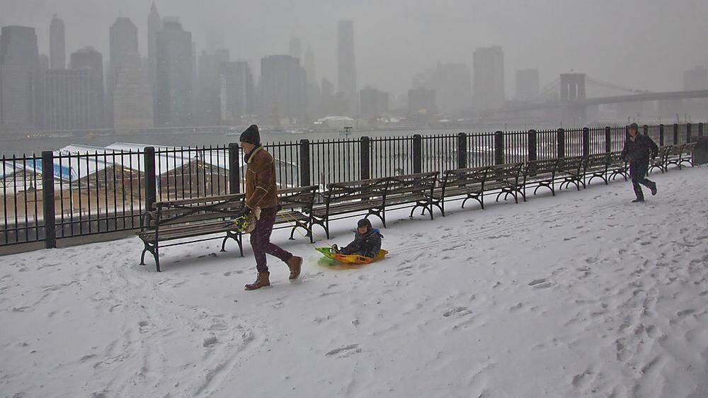 Wintereinbruch in New York