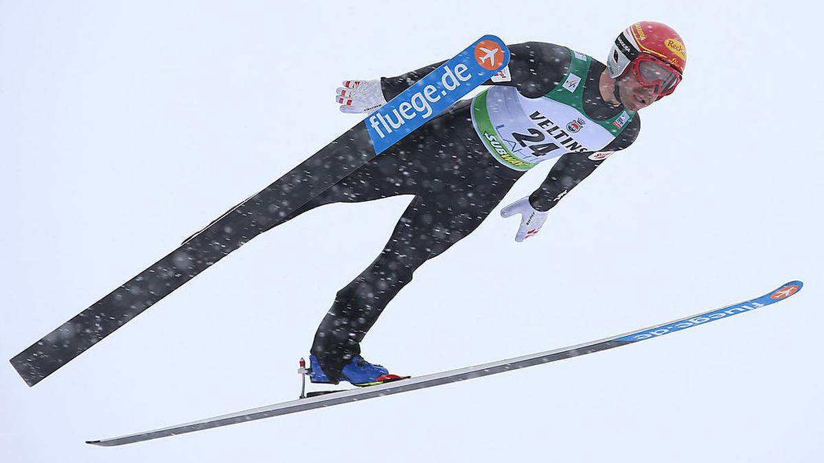 Christoph Bieler lag nach dem Springen auf Rang sieben