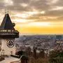 Sujet, Feature, Stadt, Schloßberg, Uhrturm, Stadtblick, Wahrzeichen, Graz am 29.11.2018