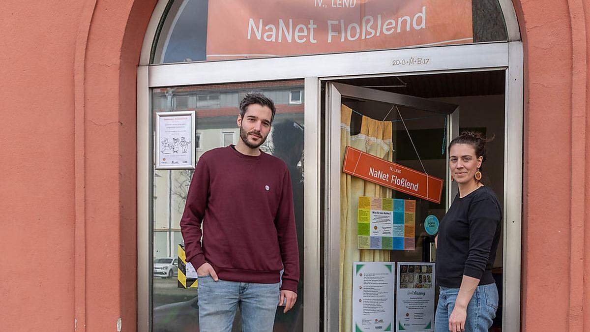 Das Team des NaNet Floßlend: Rainer Pichler und Alena Strauss 	 