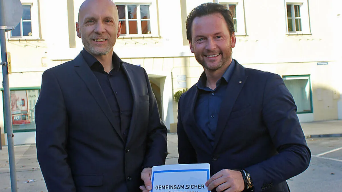 Von links: Kriminalreferent Rudolf Stiff und Sicherheitskoordinator Günther Kazianka