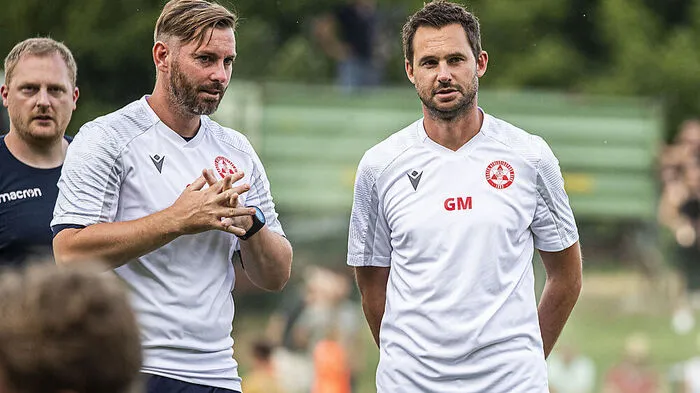 Gernot Messner (rechts) und sein Co Christoph Cemernjak gehen in ihre erste volle Saison beim GAK.