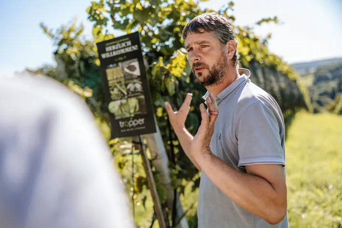 Nach den Lehr- und Wanderjahren bei namhaften steirischen Weingütern wandelte Eduard Tropper den elterlichen Betrieb in ein vinifizierendes Weingut um. 