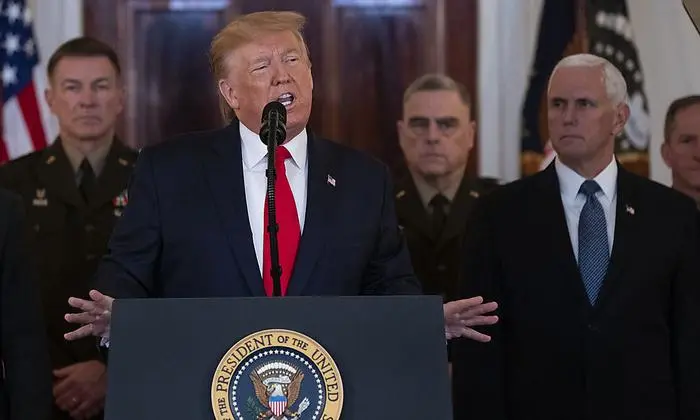 Trump bei seiner Rede in Washington 