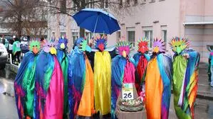 Nicht nur die Musik rockte beim Umzug den Fasching