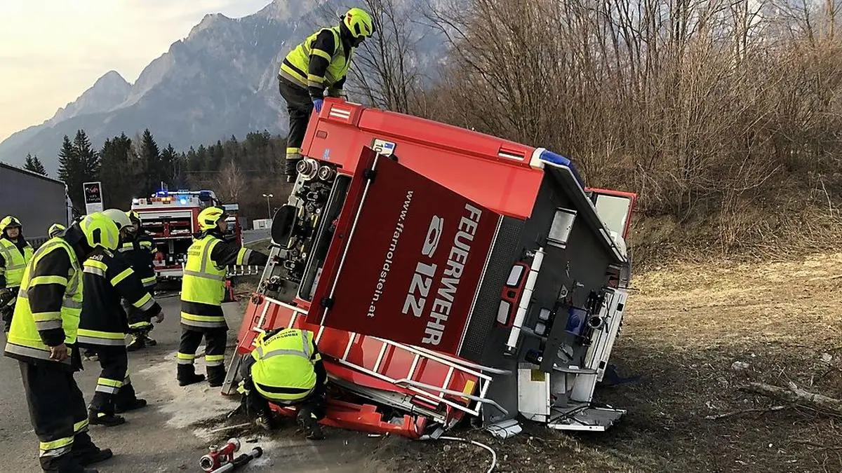 Die Kameraden mussten ihr eigenes Fahrzeug bergen 