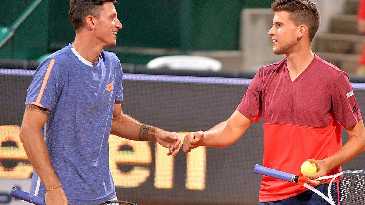 Dennis Novak (links) und Dominic Thiem