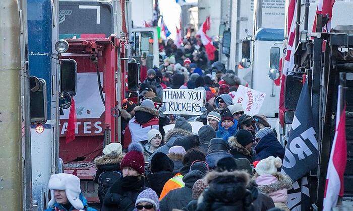 Die Proteste letzten Samstag in Ottawa