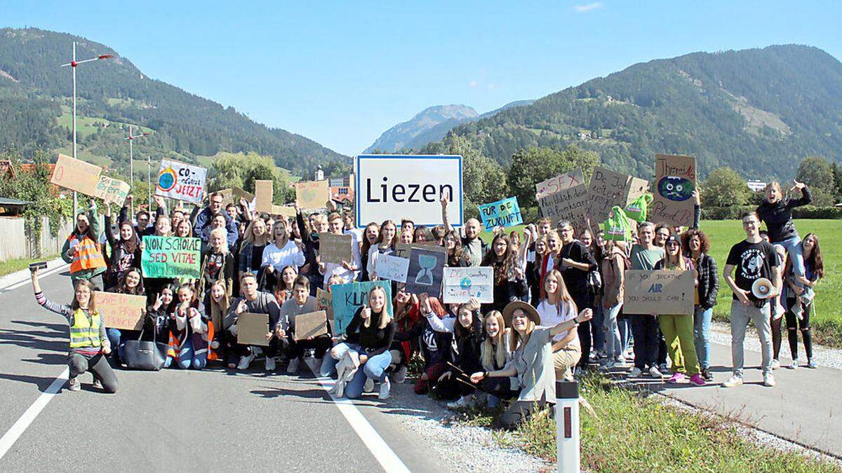 Fridays For Future-Aktion in der Bezirkshauptstadt