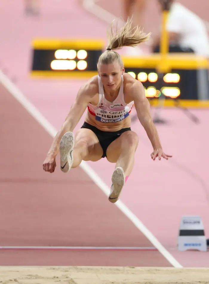 DOHA,QATAR,03.OCT.19 - ATHLETICS - IAAF World Championships 2019, long jump, heptathlon, women. Image shows Verena Preiner (AUT). 
Photo: GEPA pictures/ Mario Kneisl