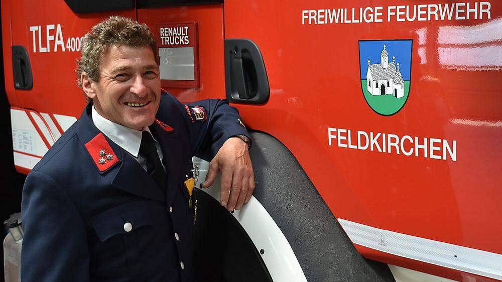 Franz Schlitzer ist seit 1989 bei der Feldkirchner Feuerwehr 