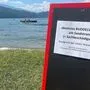 "Absolutes Buddelverbot" herrscht am Strand von Camping Brunner in Döbriach am Millstätter See