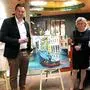Bürgermeister Jochen Bocksruker, Künstlerin Arthena Maxx und Stadtrat Andreas Albrecher