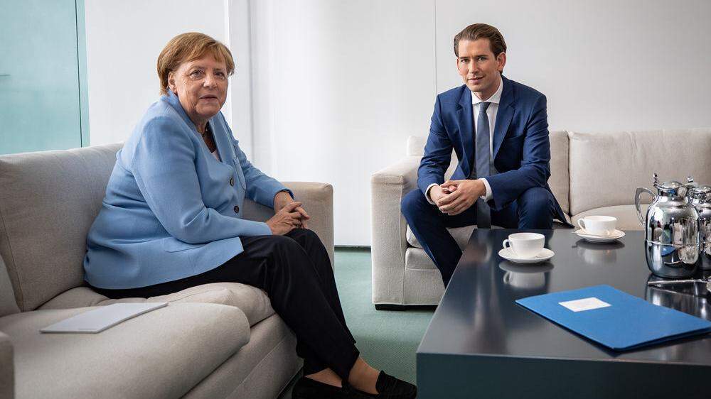 Bundeskanzler Sebastian Kurz besucht heute Angela Merkel.