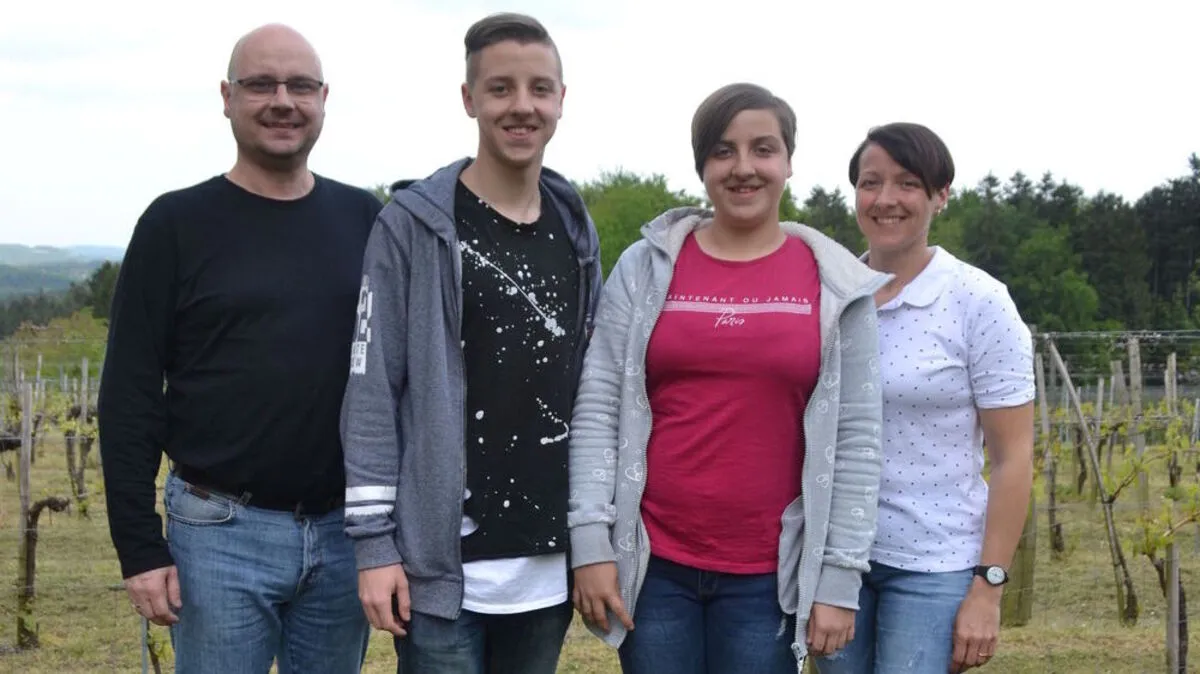 Die Familie Stranzl heute mit Papa Andreas, David, Schwester Andrea und Mama Bettina