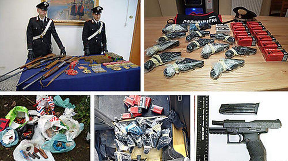 Hunderte Waffen, die von Kärnten nach Italien geliefert worden sind, wurden beschlagnahmt