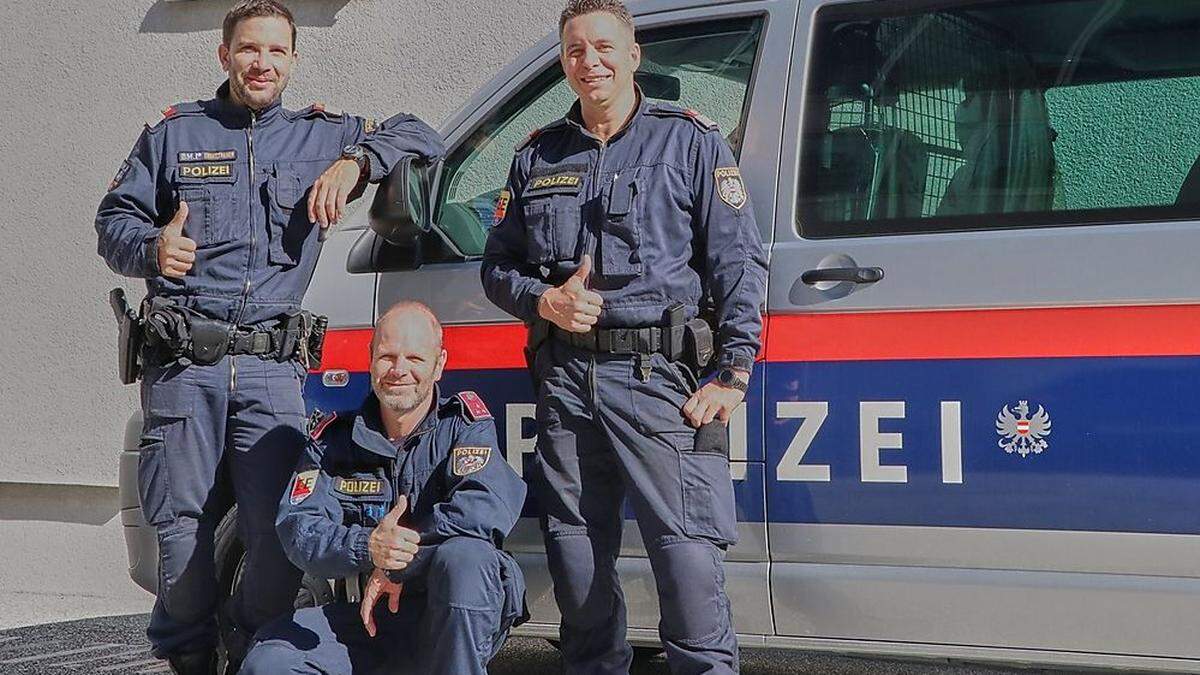 Polizisten einer Kärntner Einheit wurden in Spielberg zu Lebensrettern 