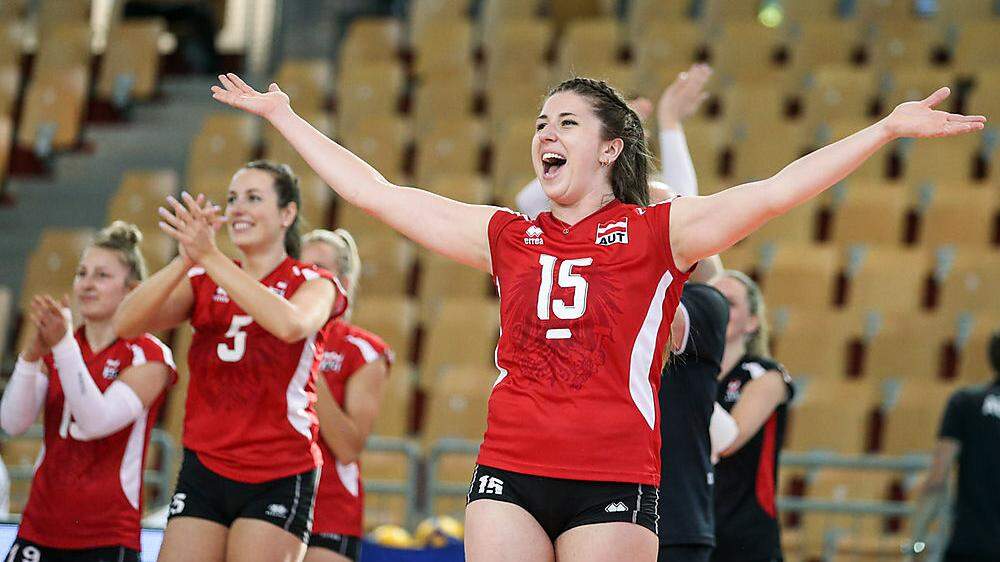 Nikolina Maros und Österreichs Volleyball-Damen durften jubeln.