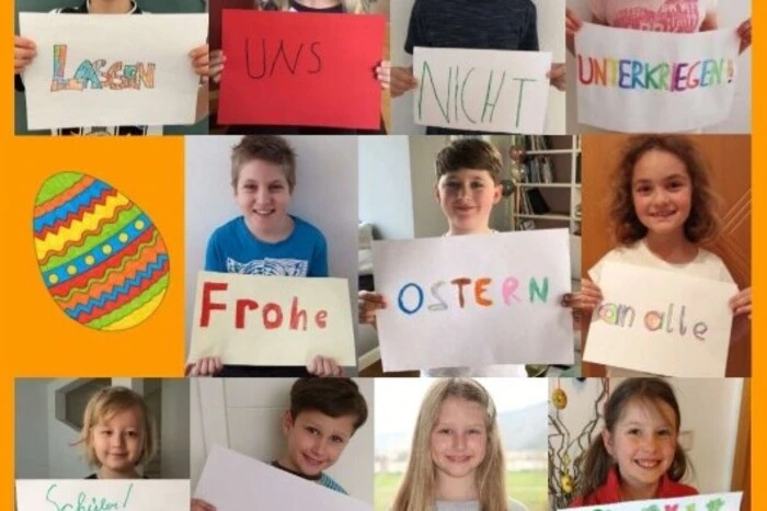 Mit großer Begeisterung haben die Kinder der 2a der Volksschule Judendorf-Straßengel ihre Plakate geschrieben und im Anschluss in die Kamera gelächelt, um die gesamte Schule und vor allem ihre Lehrerin Frau Brandner zu überraschen.