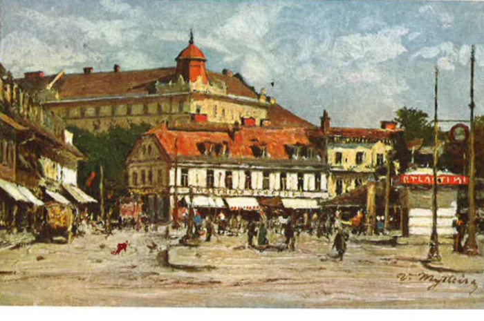 Vom Jakominiplatz Blick Richtung Eisernes Tor.