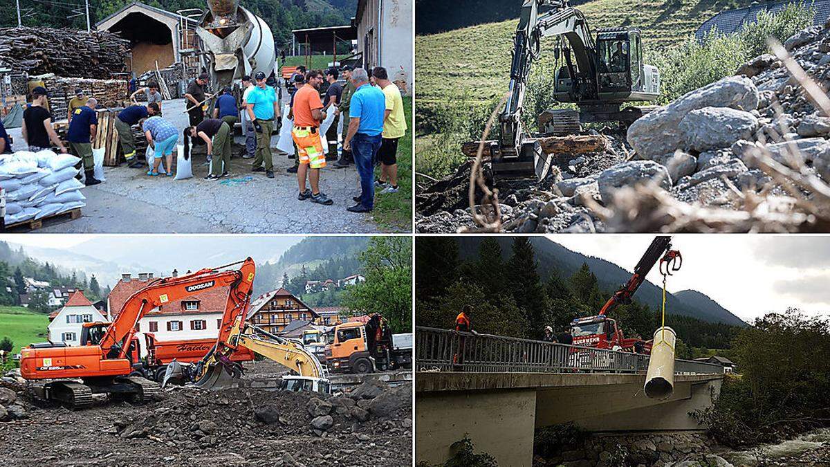 Vorbereitungen auf neuerliche Wassermassen im Ennstal und Murtal