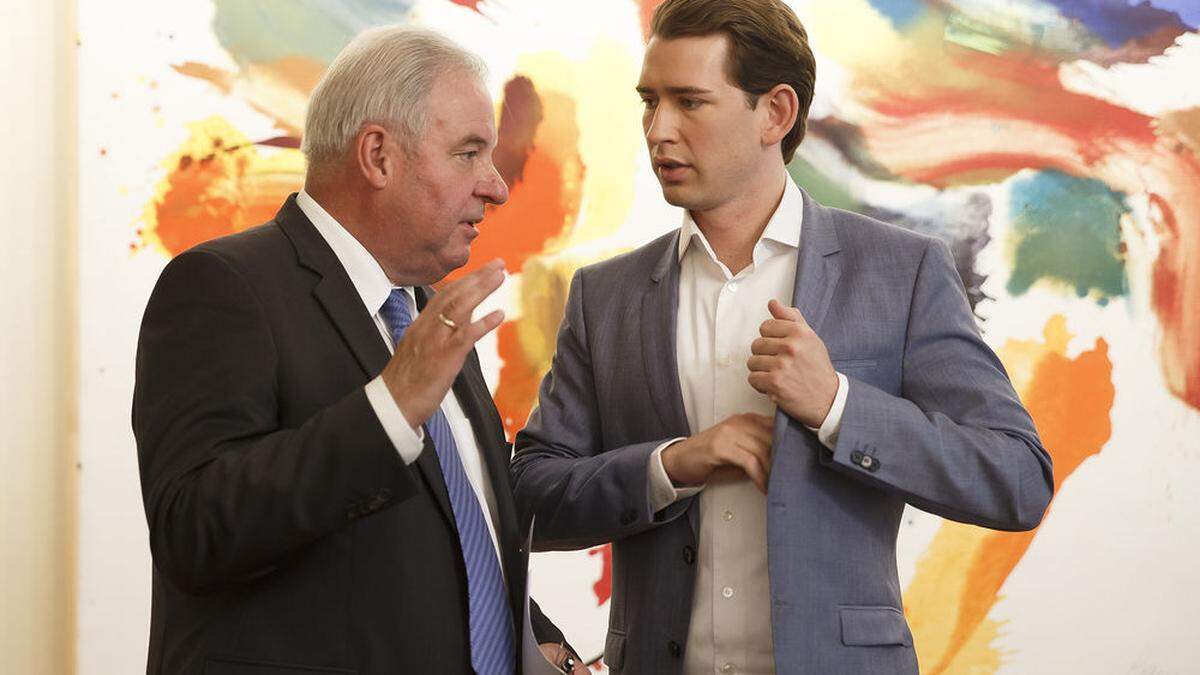 Hermann Schützenhöfer mit Sebastian Kurz