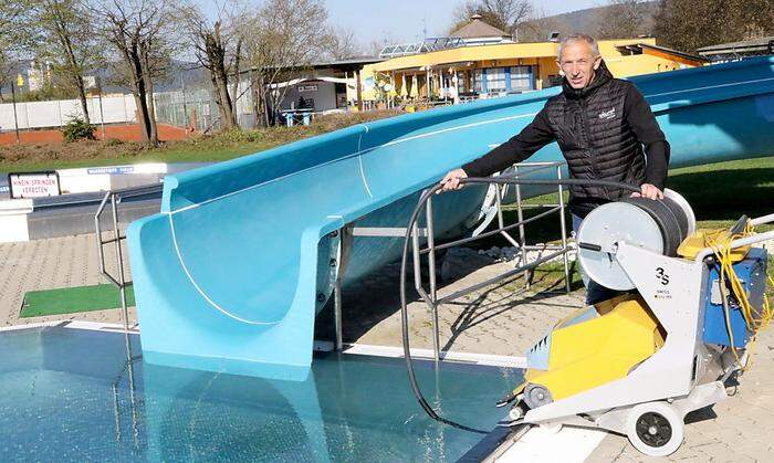 Betriebsleiter Proprentner freut sich wieder auf zahlreiche Gäste im Althofner Freibad