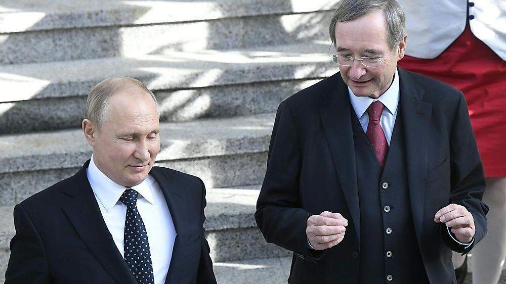 Leitl und Putin bei einem Treffen im Jahr 2019
