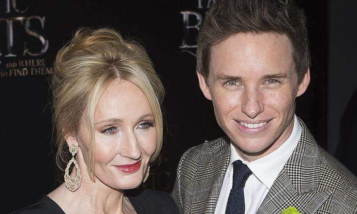 J. K. Rowling und Eddie Redmayne bei der Premiere