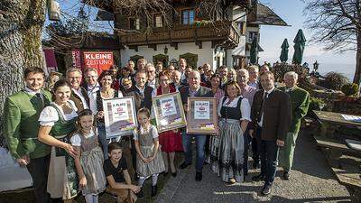Feierlich wurden die Sieger der Platzwahl am Gipfelhaus Magdalensberg geehrt