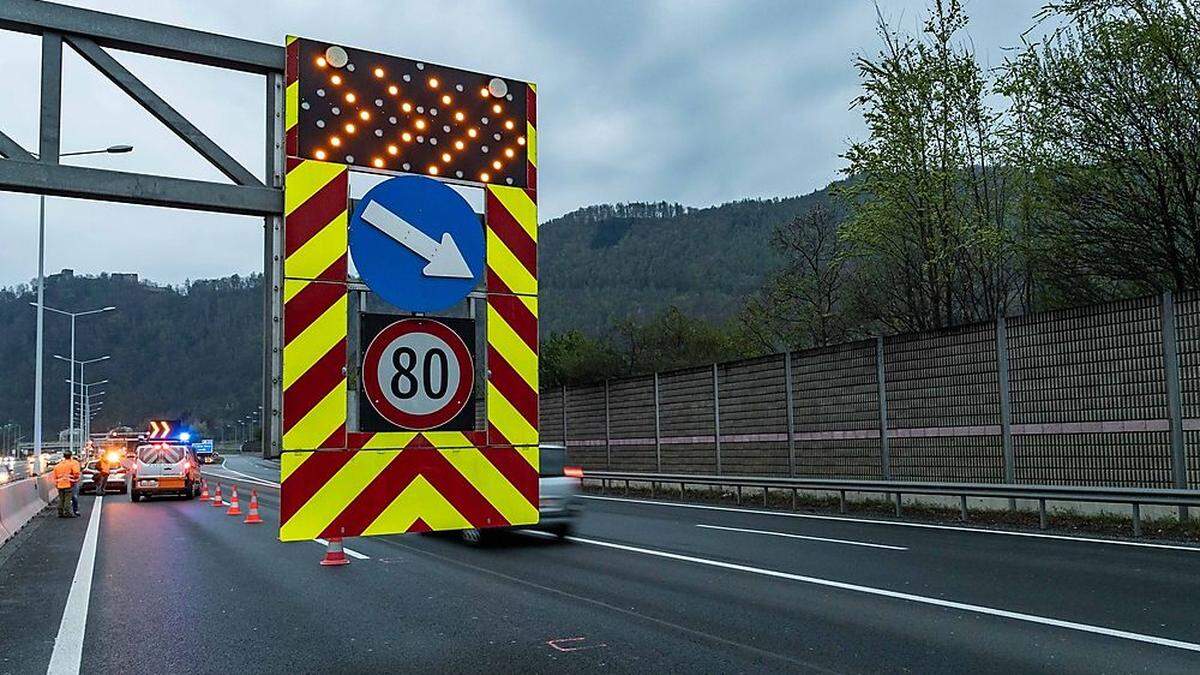 Die Bauarbeiten auf der Autobahn gehen weiter