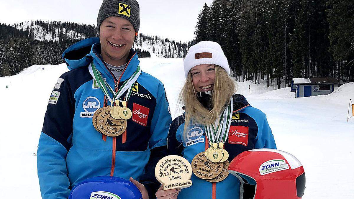 Michael und Julia Ettl aus Naas holten bei den steirischen Nachwuchs-Meisterschaften fünf Goldmedaillen