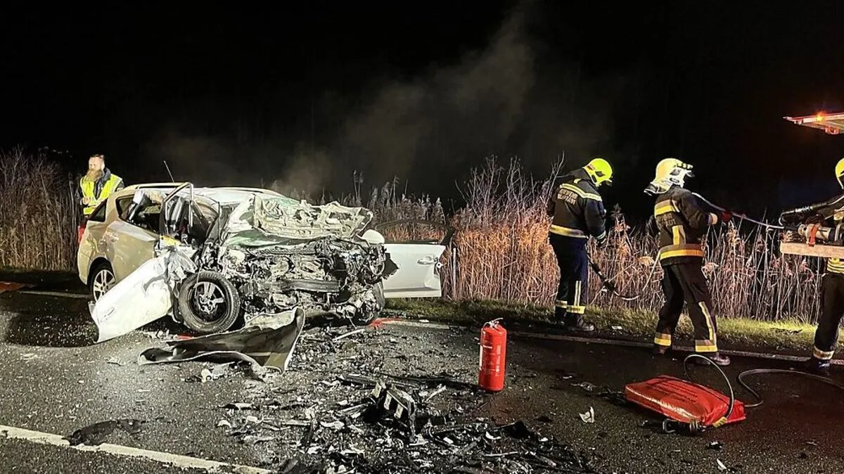 Feuerwehreinsatz am Unfallort bei Tulln