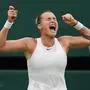 Aryna Sabalenka ließ ihren Emotionen freien Lauf.