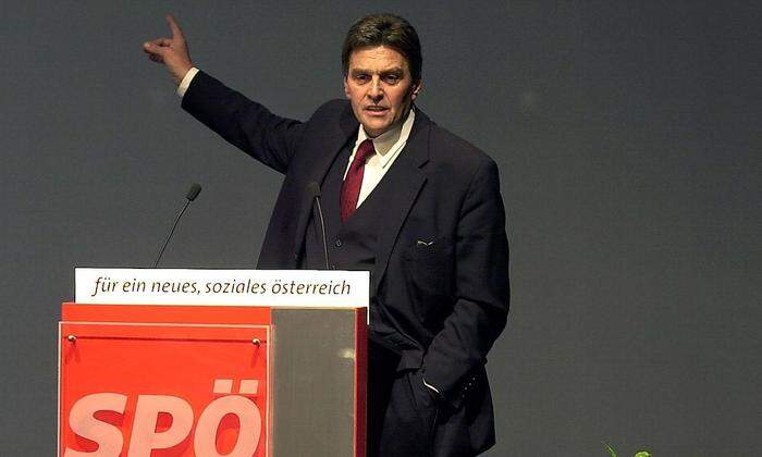 Viktor Klima im Jahr 2000 bei seiner Abschiedsrede auf dem SPÖ-Parteitag