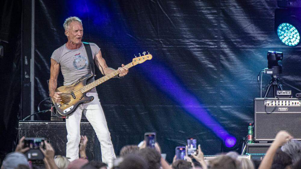 Sting bei seinem Konzert 2023 in Klagenfurt