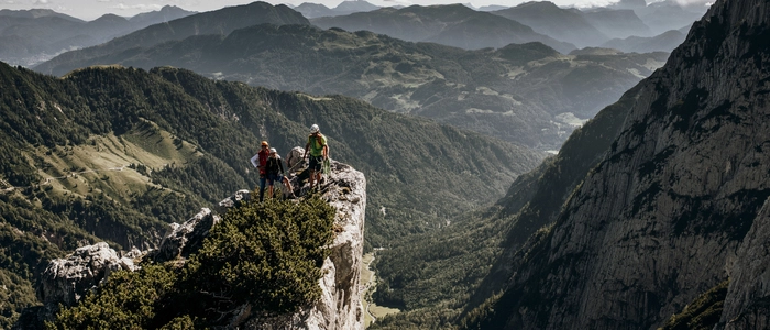 Hier geht es steil bergab: Die Fleischbank ist ein Berg mit vielen Tiefblicken