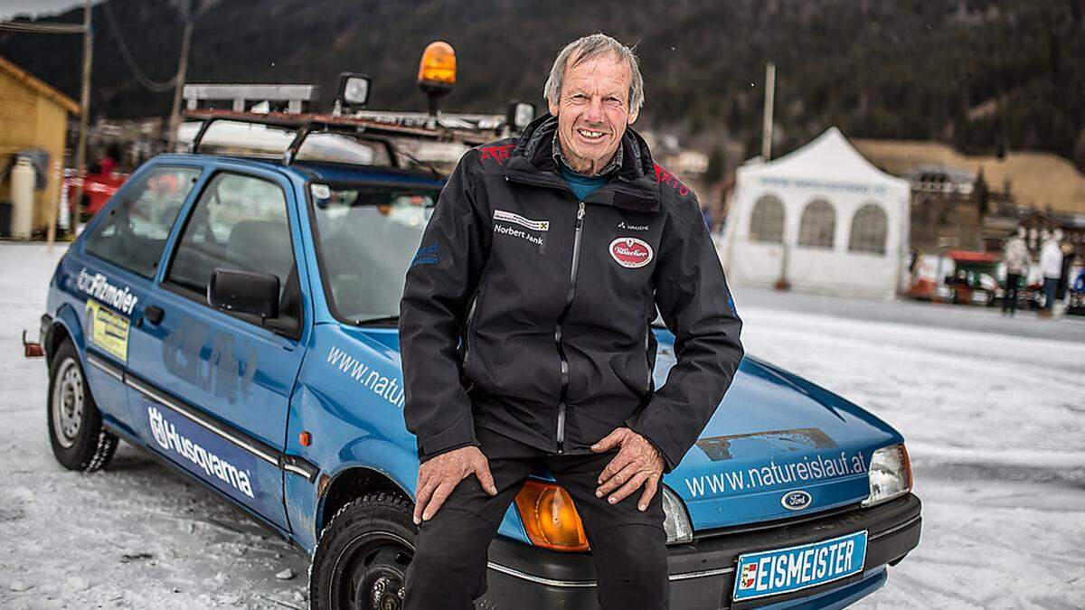 Norbert Jank kennt das Eis am Weißensee wie kein anderer