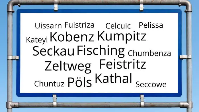 Die Schreibweise von Ortsnamen hat sich mit der Zeit verändert. Pöls (Pelissa) und Kobenz (Chumbenza) gehören zu den ältesten Ortsnamen und reichen weit in die vorrömische Zeit zurück