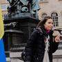 Galyna Skotnik bei der Demonstration für die Ukraine vergangenes Wochenende am Grazer Hauptplatz