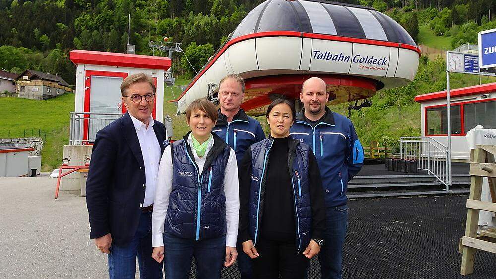 Das Goldeck-Team: Günter Werginz, Stefanie Unterweger, Peter Pucher, Tanja Hinteregger und Hannes Mitterer 