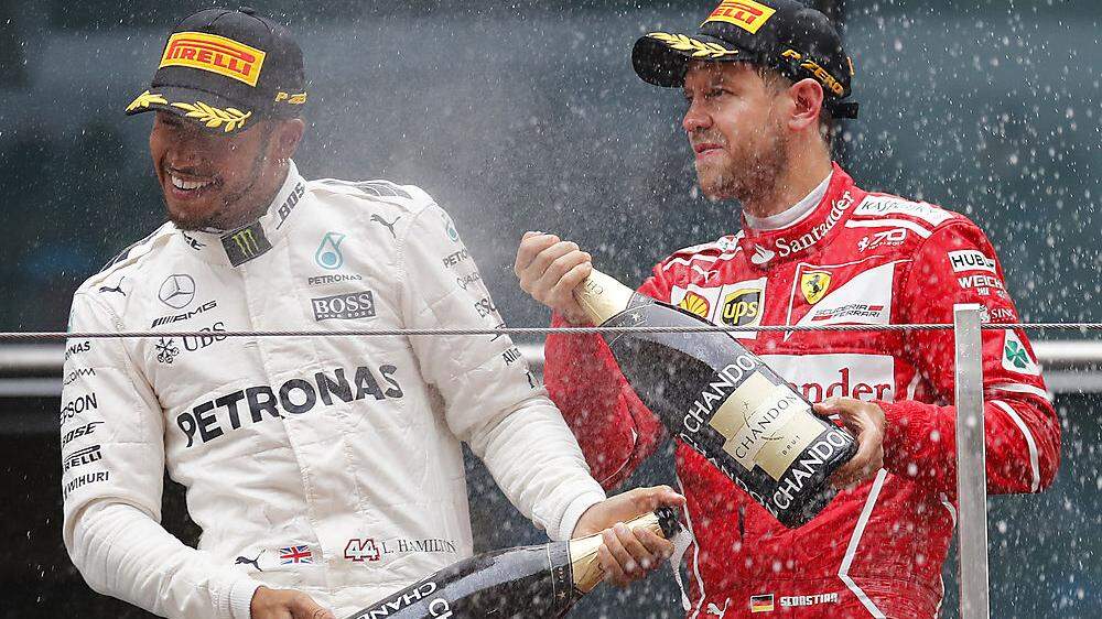 Lewis Hamilton (links) und Sebastian Vettel