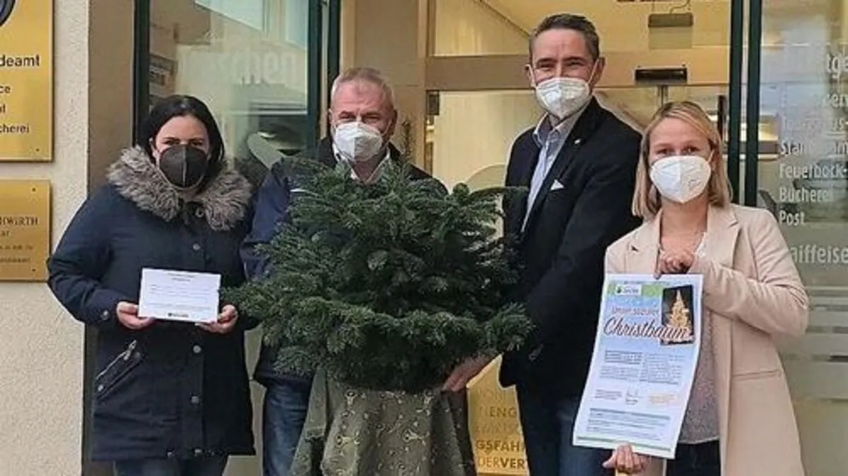 In Tieschen wird ein "sozialer Christbaum" aufgestellt