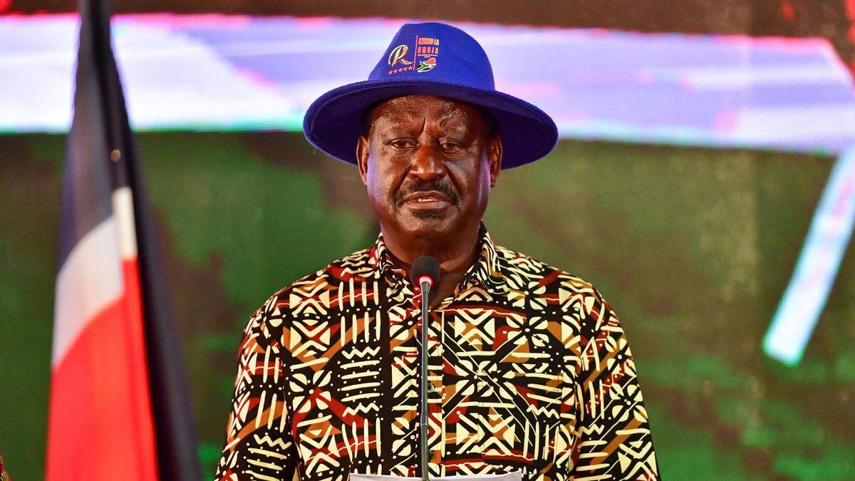 Der offiziell unterlegene Oppositionsführer Raila Odinga 